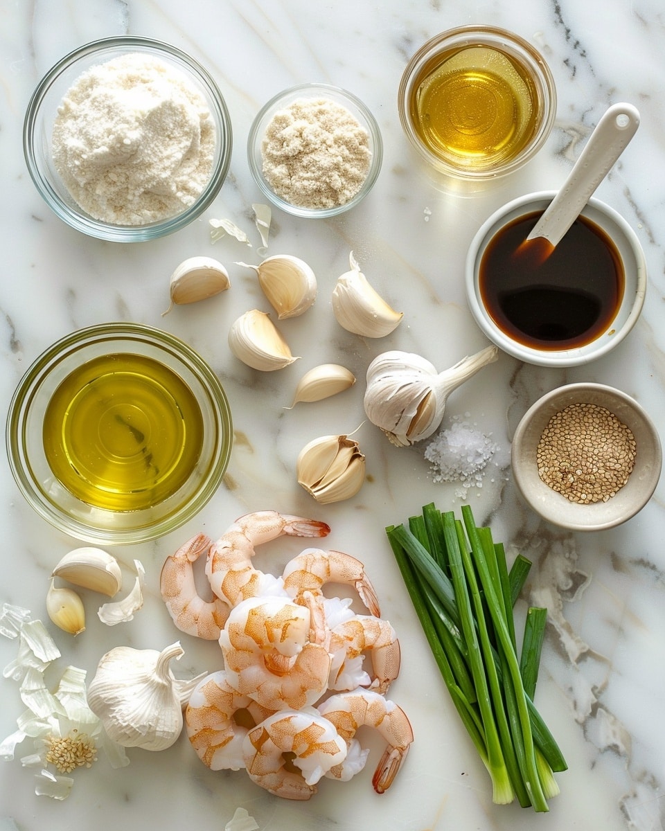 Single white bowl with a generous serving of sticky glazed shrimp coated in a rich, glossy sauce, sprinkled with toasted sesame seeds and finely chopped fresh green herbs, close-up angle emphasizing the plump texture of each shrimp and the glistening sauce, steam subtly rising, placed on a white marble surface, intimate plated serving photo taken with an iphone --ar 4:5 --v 7