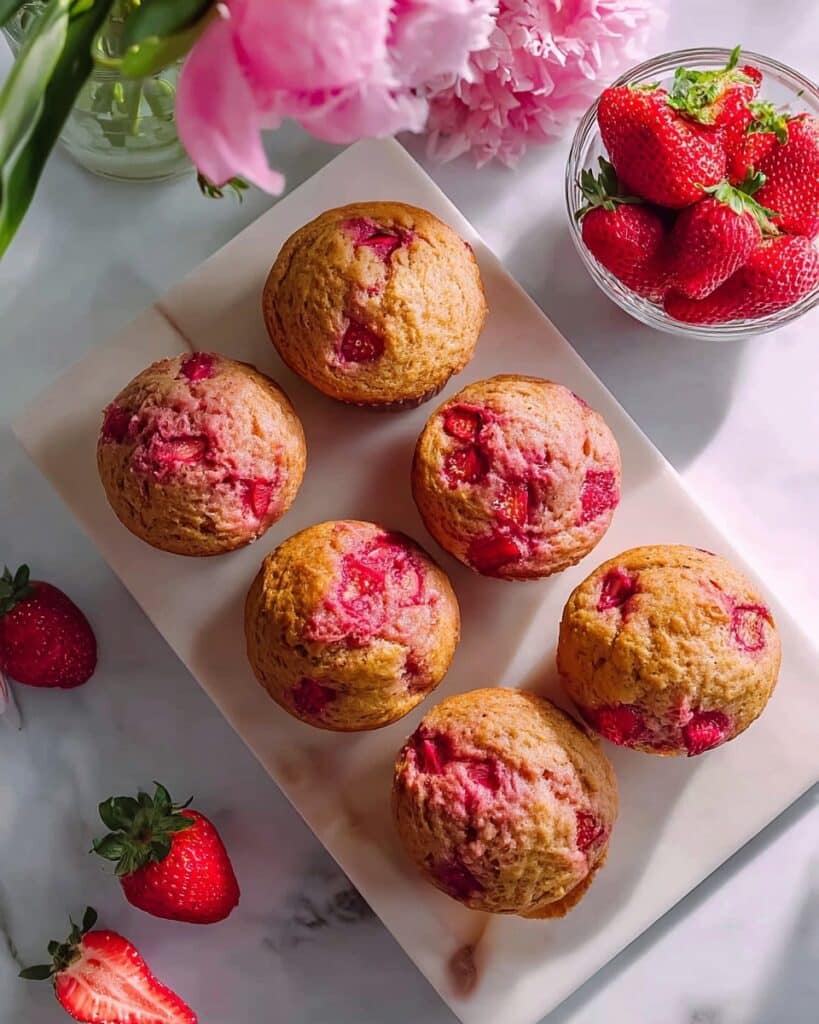 Soft Strawberry Blended Muffins Recipe