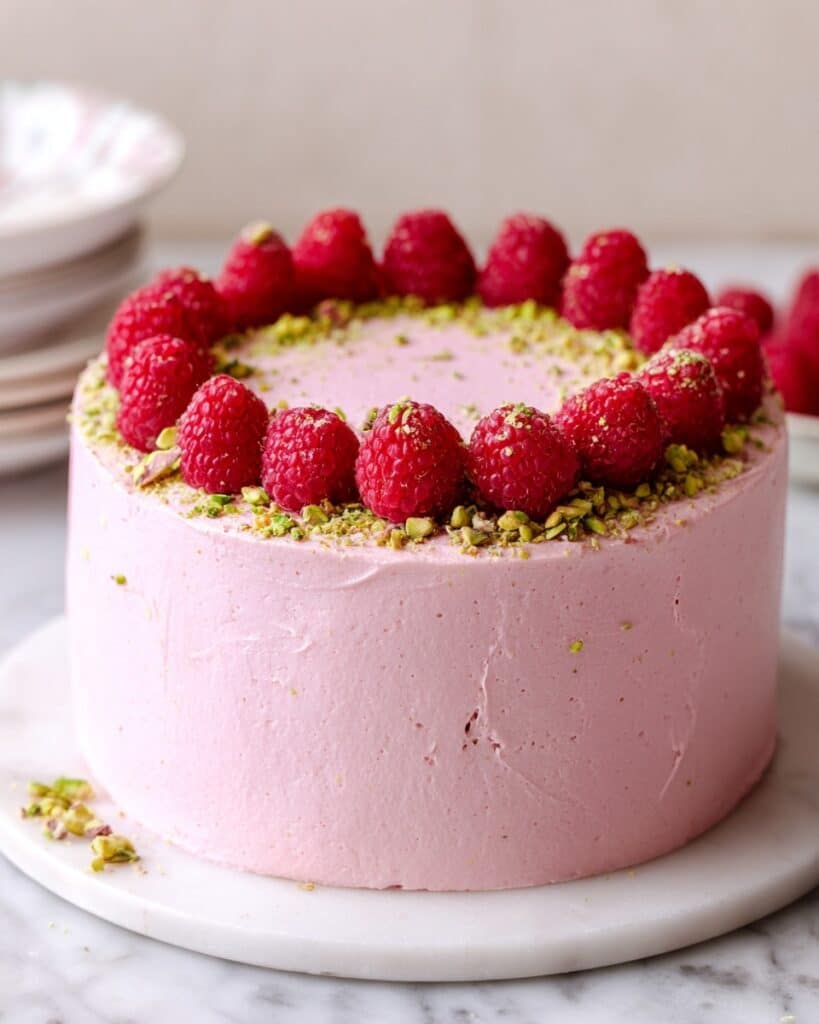 Raspberry Pistachio Cake Recipe