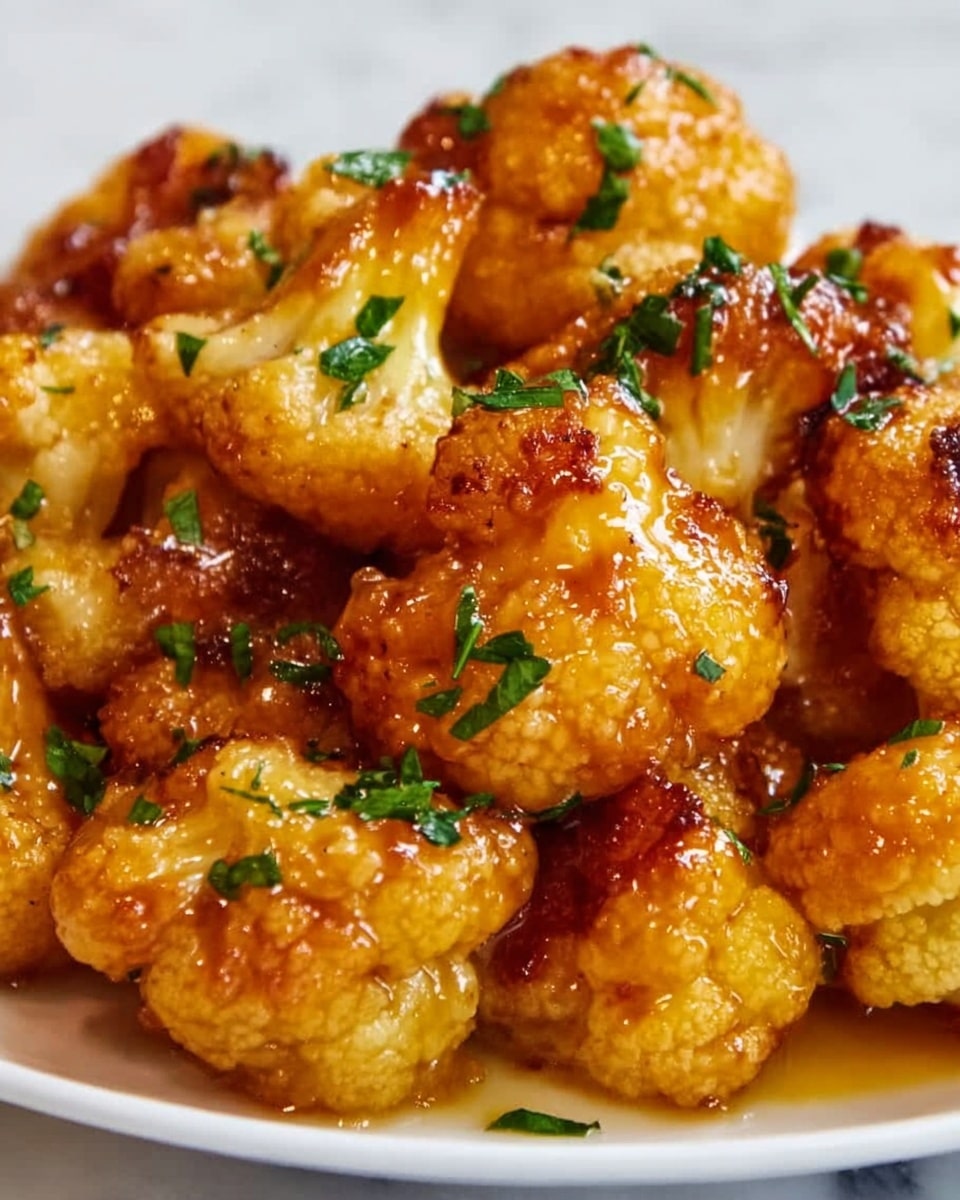 Large white serving bowl filled with a generous portion of glazed golden-fried chicken pieces coated in a shiny, sticky honey-garlic sauce, garnished with finely chopped fresh herbs and two bright lemon wedges placed on top, the whole dish captured in a professional 3/4 angle shot on a white marble countertop with natural lighting, styled like a hero shot from a food magazine, photo taken with an iphone --ar 4:5 --v 7