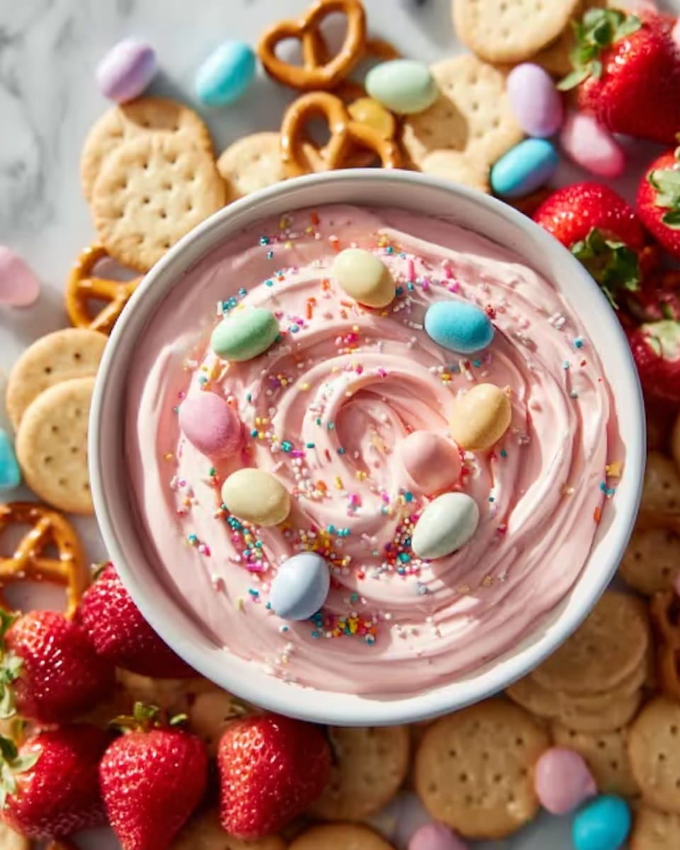 Pastel Easter Dip with Sprinkles and Vanilla Recipe
