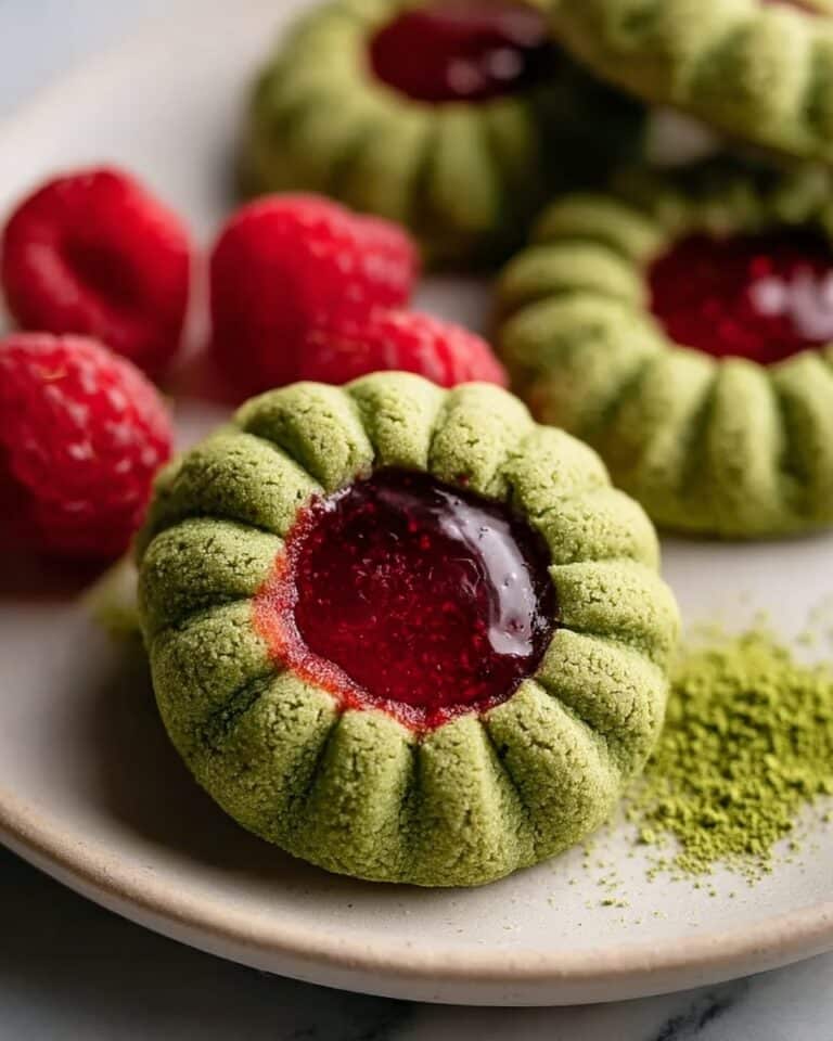 Matcha Thumbprint Cookies with Raspberry Chia Jam Recipe