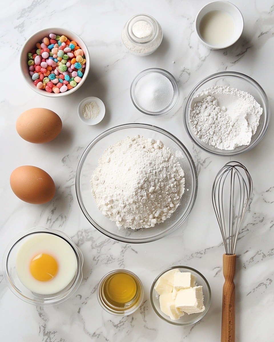 Single white plate with a single square slice of funfetti cake topped with a thick layer of creamy frosting speckled with colorful sprinkles, revealing the moist and airy interior dotted with vibrant confetti-like bits, photographed close-up at an angled view that emphasizes the soft crumb texture and detailed frosting, garnished lightly with extra rainbow sprinkles, all set on a white marble surface with natural lighting, styled like a food blog serving, photo taken with an iphone --ar 4:5 --v 7