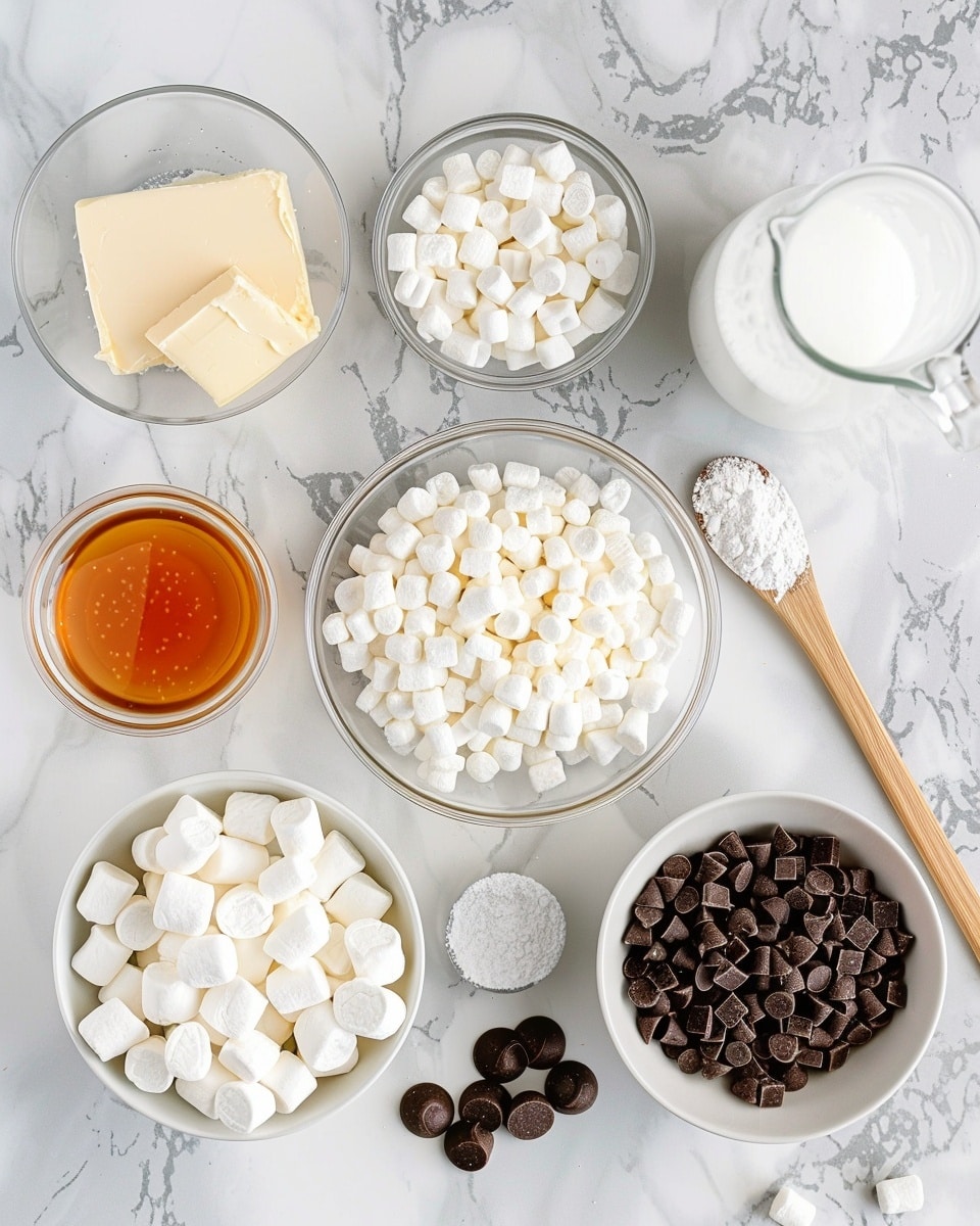 Single white plate showcasing one thick, round chocolate crispy treat with visible puffed rice and melted chocolate binding the pieces together, close-up angle revealing the glossy, textured surface and the chewy, crunchy interior, natural lighting highlighting the rich chocolate tones, placed on white marble background, styled like an individual serving from a food blog, photo taken with an iphone --ar 4:5 --v 7