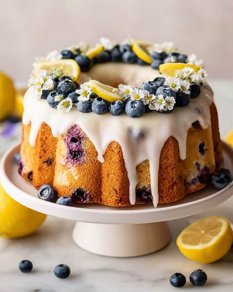 Moist Blueberry Lemon Angel Food Cake Recipe