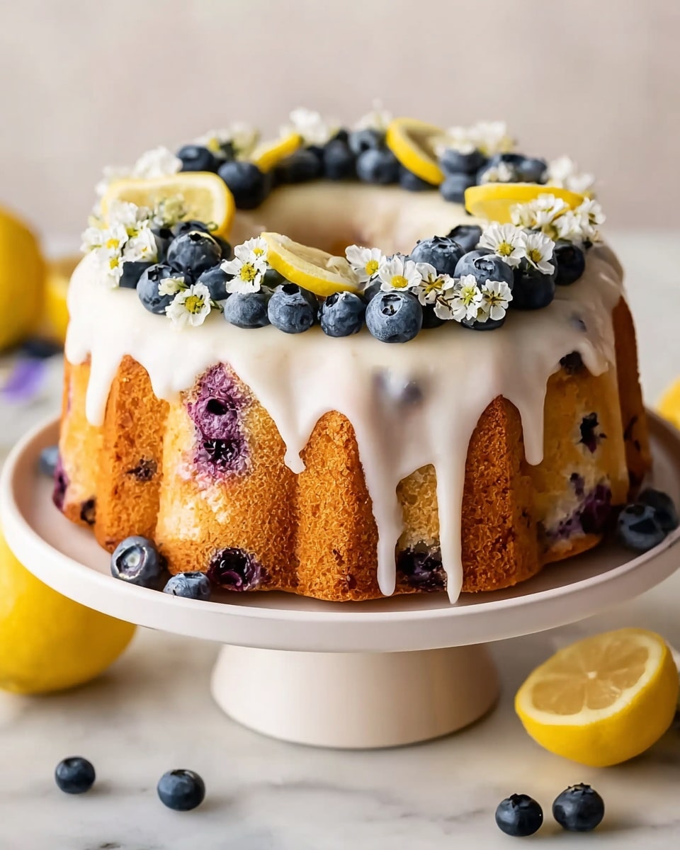 Moist Blueberry Lemon Angel Food Cake Recipe