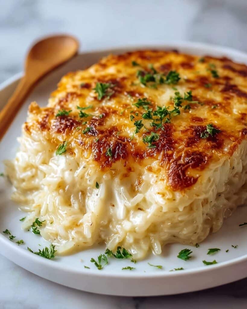 Cheesy Baked Orzo Recipe