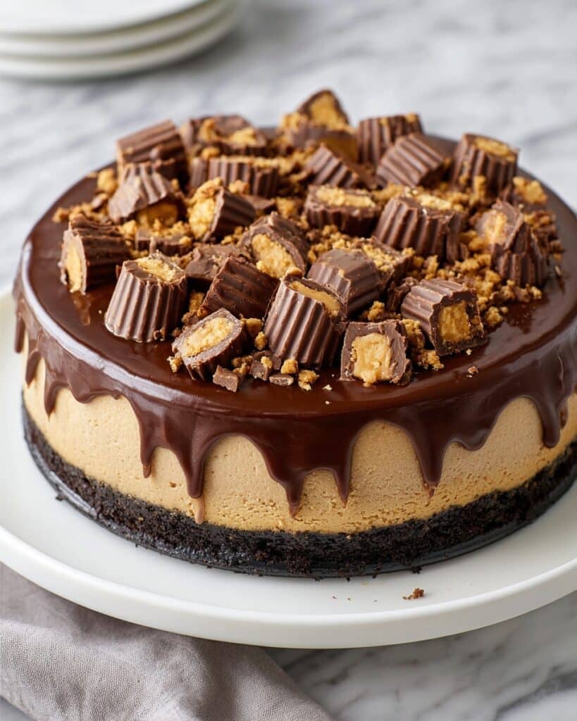 No Bake Reese’s Peanut Butter Cheesecake Recipe