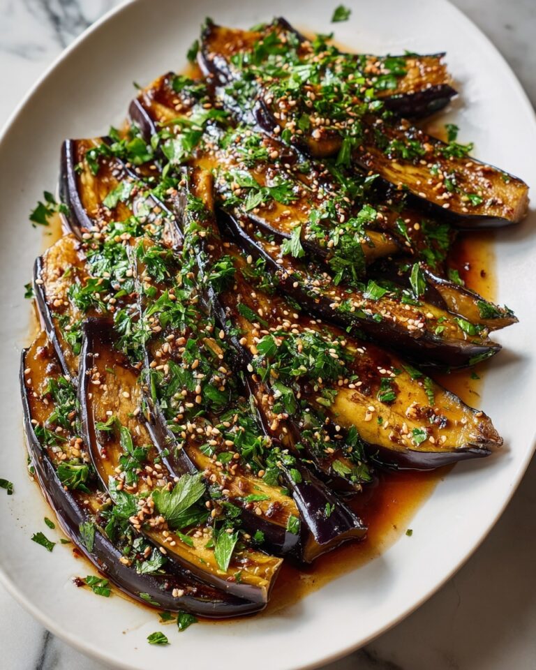 Greek Style Roasted Eggplant with Feta and Herbs Recipe