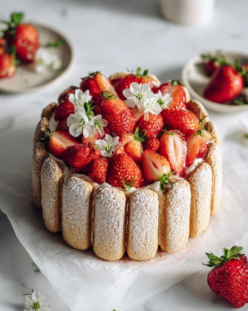 Vegan Strawberry CharlotteသားAux Fraises (No Eggs, No Gelatin) Recipe