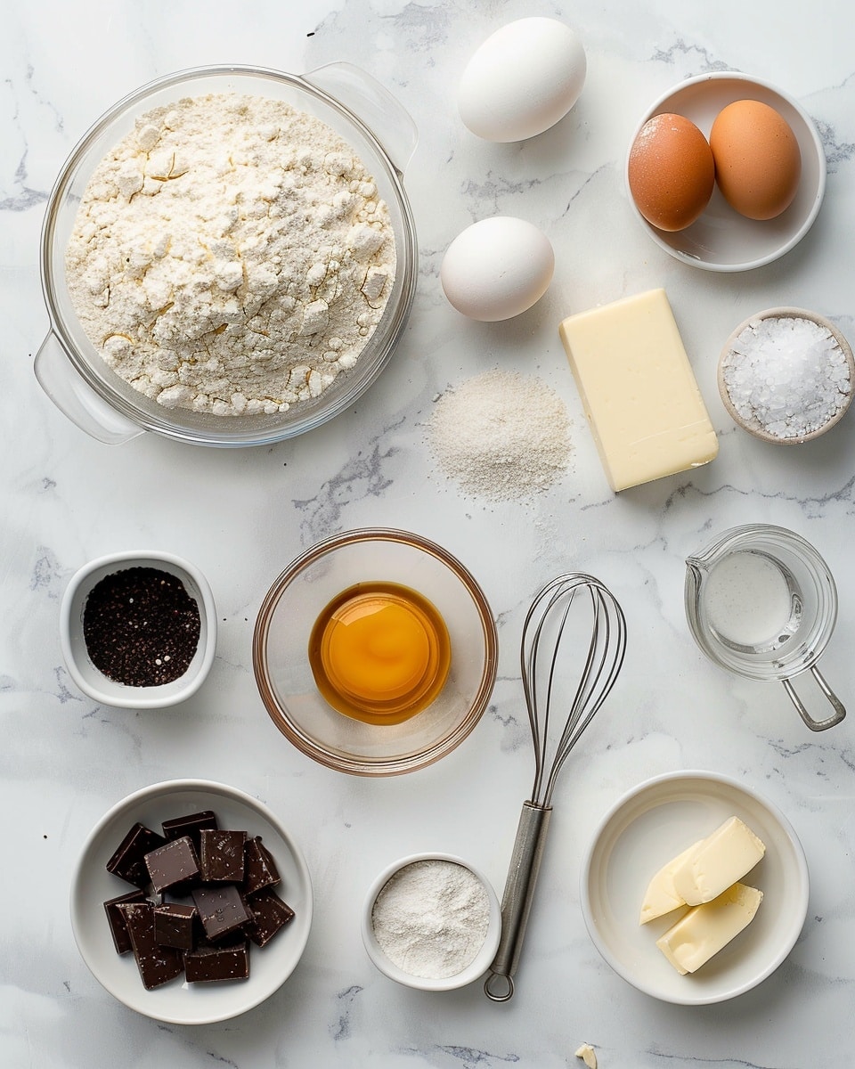 Single slice of chocolate chip cookie pie on a white plate, showcasing a thick golden crust with a gooey, melted chocolate center filled with whole and chopped chocolate pieces and mini candy-coated eggs, topped with a smooth scoop of vanilla ice cream beginning to melt over the warm pie, sprinkled with coarse sea salt flakes and surrounded by scattered candy eggs and cookie crumbs, a drizzle of chocolate sauce elegantly swirled on the plate, close-up angled view revealing rich textures and layers, set against a white marble background with natural lighting, styled like an individual serving from a food blog, photo taken with an iphone --ar 4:5 --v 7