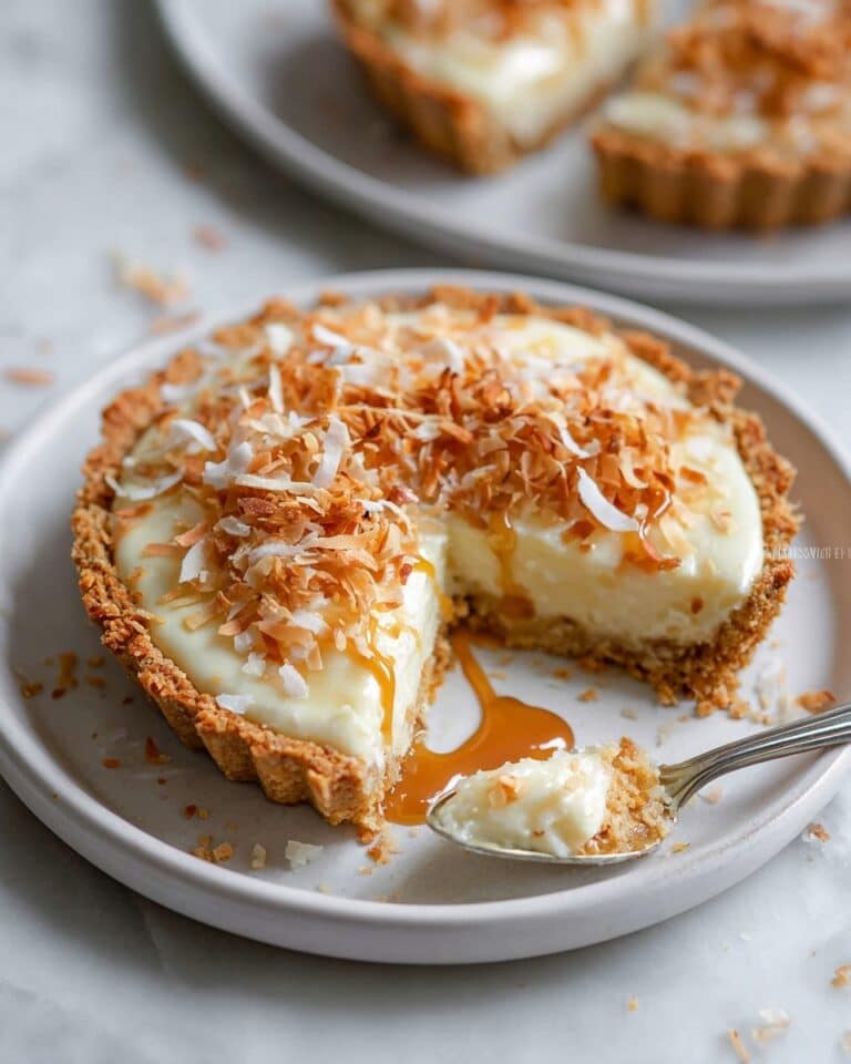 Coconut Cream Tarts with Coconut Pastry Cream and Caramel Recipe