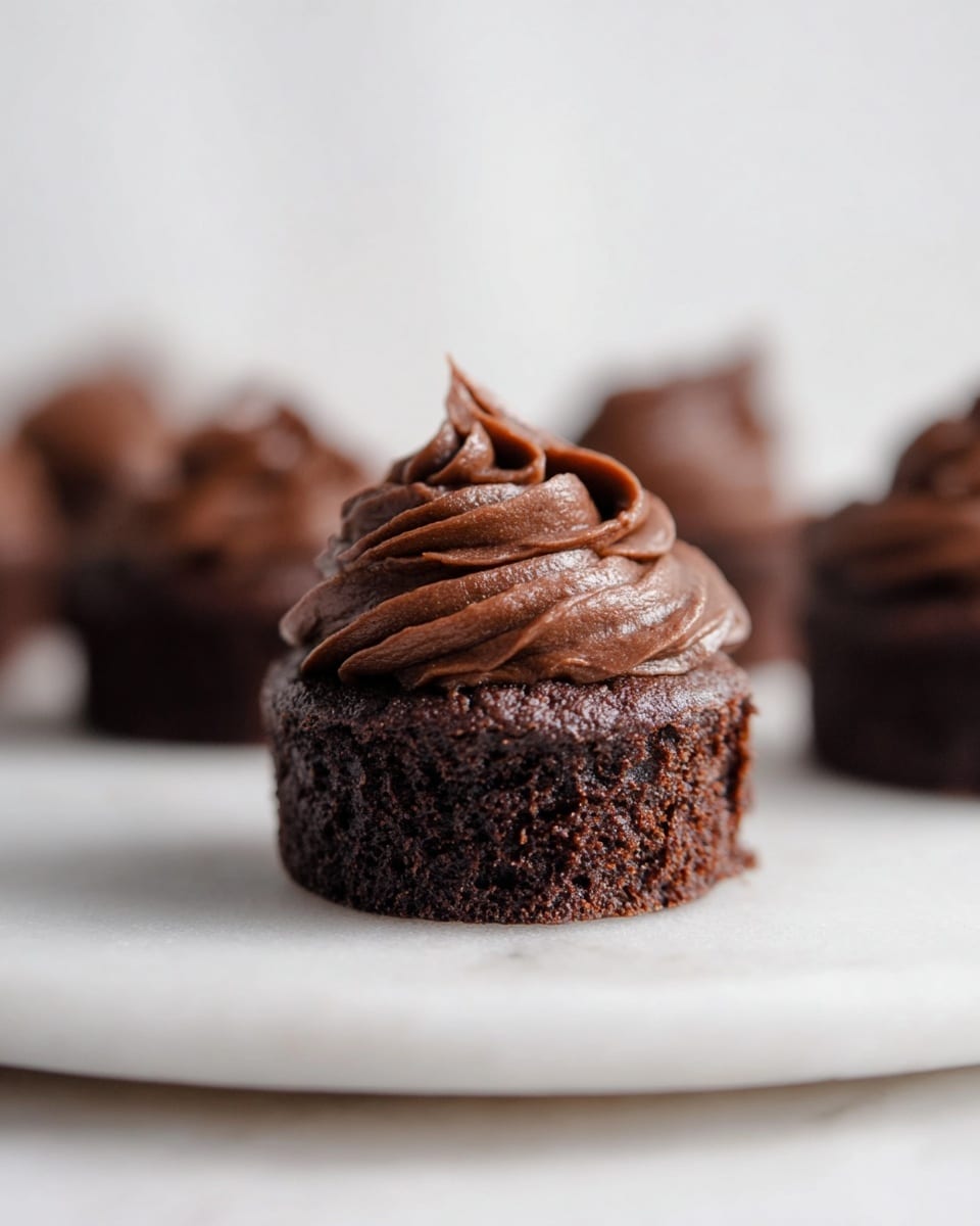 Brownie Bites with Whipped Chocolate Ganache Recipe