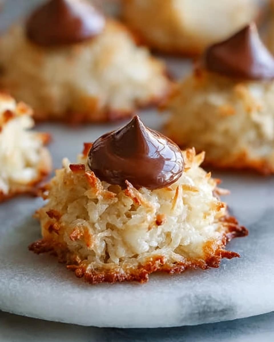 Chocolate Kissed Coconut Macaroons Recipe