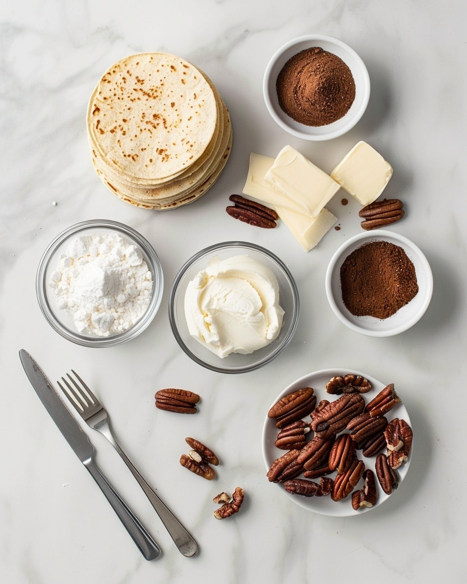 Single white plate displaying one cinnamon sugar-coated fried rolled crepe filled with creamy, speckled vanilla-spiced filling visible at the open end, close-up angle highlighting the crispy exterior texture dusted with powdered sugar and the smooth, fluffy interior cream, set on a pristine white marble surface with natural lighting, styled as an inviting single plated serving from a food blog, photo taken with an iphone --ar 4:5 --v 7