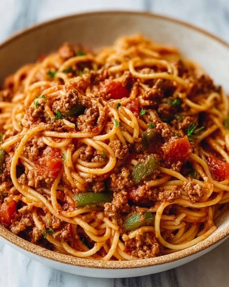 Southern Spaghetti with Meat and Tomato Sauce Recipe