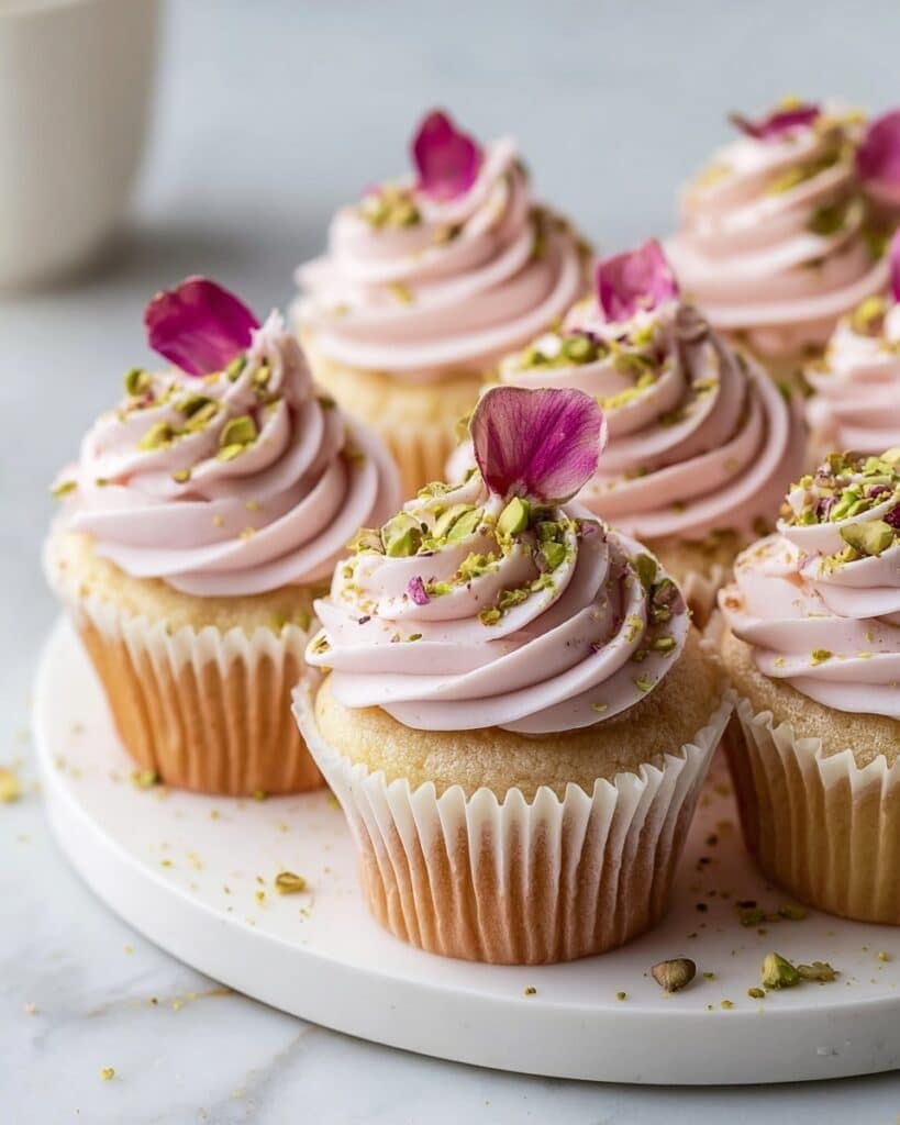 Rose and Pistachio Cupcakes: A Floral Delight Recipe