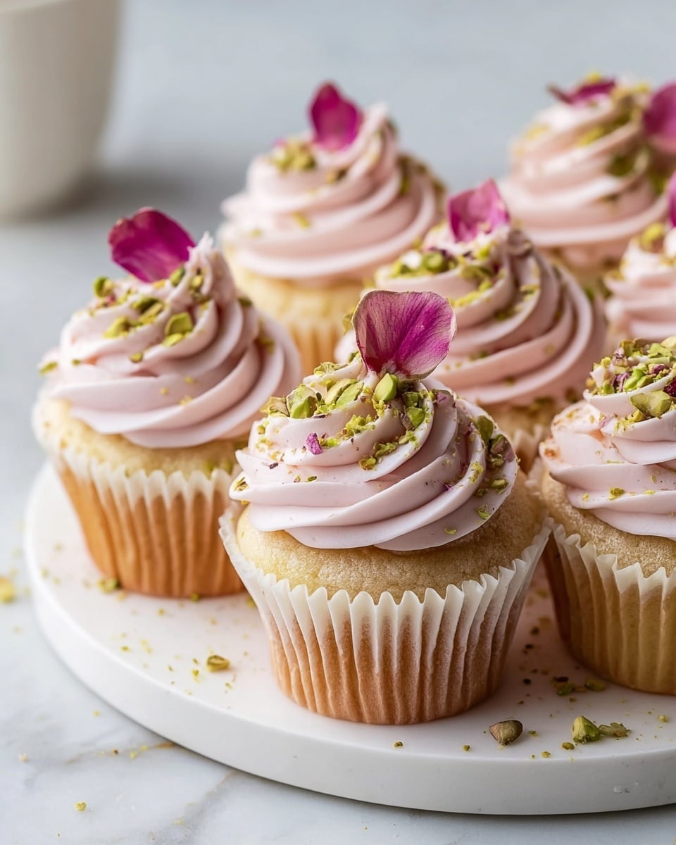 Rose and Pistachio Cupcakes: A Floral Delight Recipe