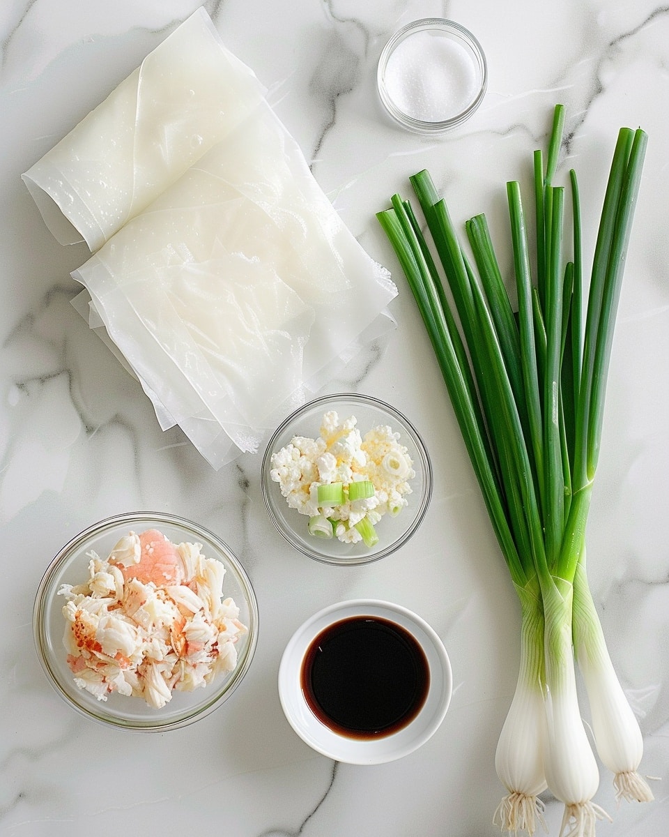 Single white plate showcasing one golden, crispy spring roll with a visible cross-section of tender shrimp, finely chopped red and green bell peppers, and translucent rice noodles inside, sprinkled with fresh green herbs and a hint of crushed red pepper flakes around the edge, natural light highlighting the glossy, crunchy texture of the fried wrapper, placed on white marble surface, close-up angled view revealing layers and filling detail, styled like a food blog single serving photo taken with an iphone --ar 4:5 --v 7