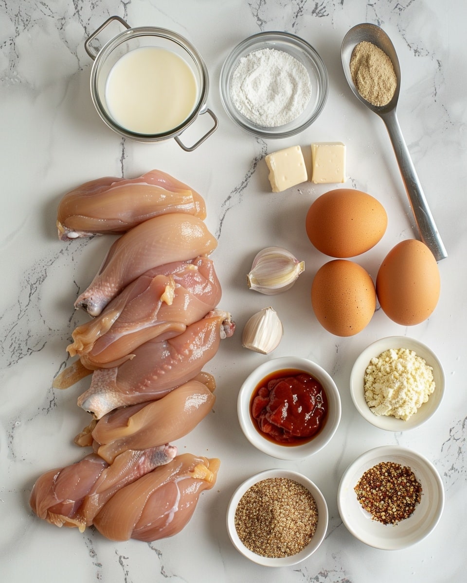 Single white plate featuring a perfectly crisp fried chicken wing with golden, textured breading, sprinkled lightly with fresh chopped parsley for garnish, the wing is slightly torn open to reveal the tender, juicy interior meat and flaky crust, close-up shot emphasizing the crunchy exterior and moist interior textures, presented on a white marble surface with natural lighting, styled as a ready-to-eat individual serving from a food blog, photo taken with an iphone --ar 4:5 --v 7