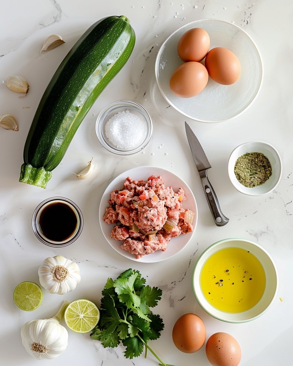Single white plate featuring one golden-brown pan-seared meatball with visible flecks of fresh green herbs and a juicy interior, a thin drizzle of glossy spicy sauce dripping down the side, close-up angled shot highlighting the crispy textured crust and tender inside, set on a white marble surface with natural light, styled for an intimate food blog presentation, photo taken with an iphone --ar 4:5 --v 7