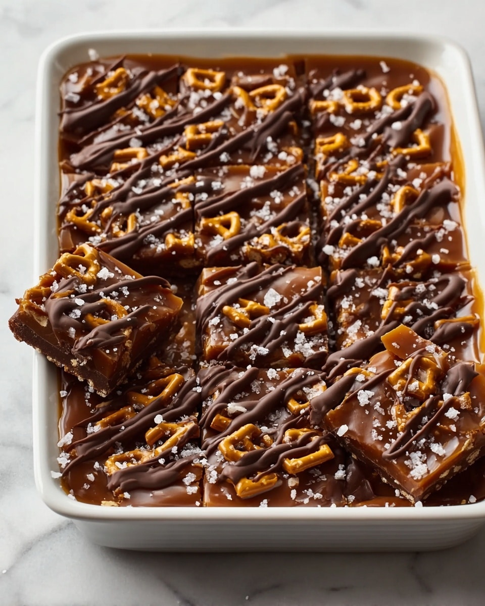 Salted Caramel Pretzel Bark Recipe