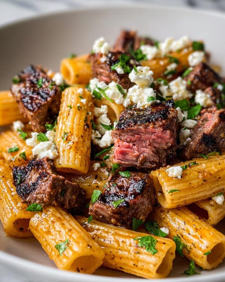 Steak & Blue Cheese Rigatoni Bake Recipe