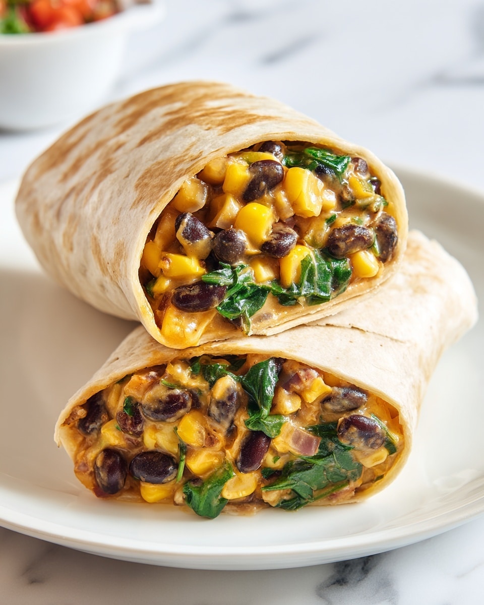 15 Minute Black Bean and Spinach Burritos Recipe