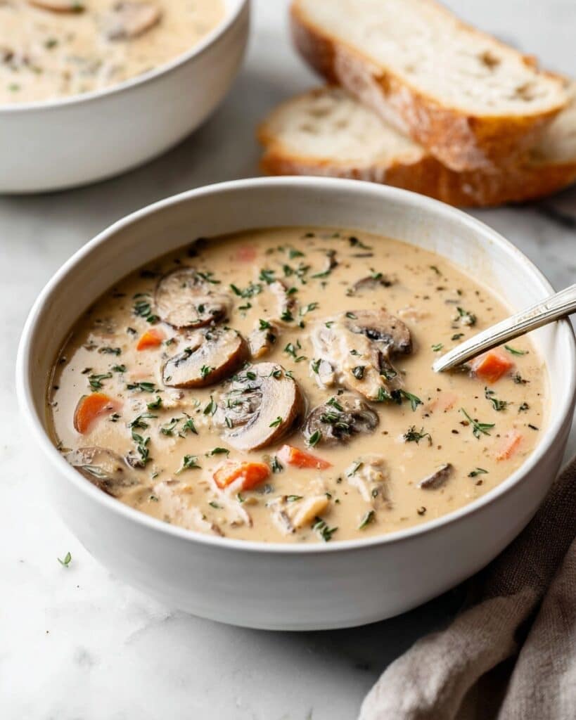 Vegan Mushroom Soup with Wild Rice Recipe