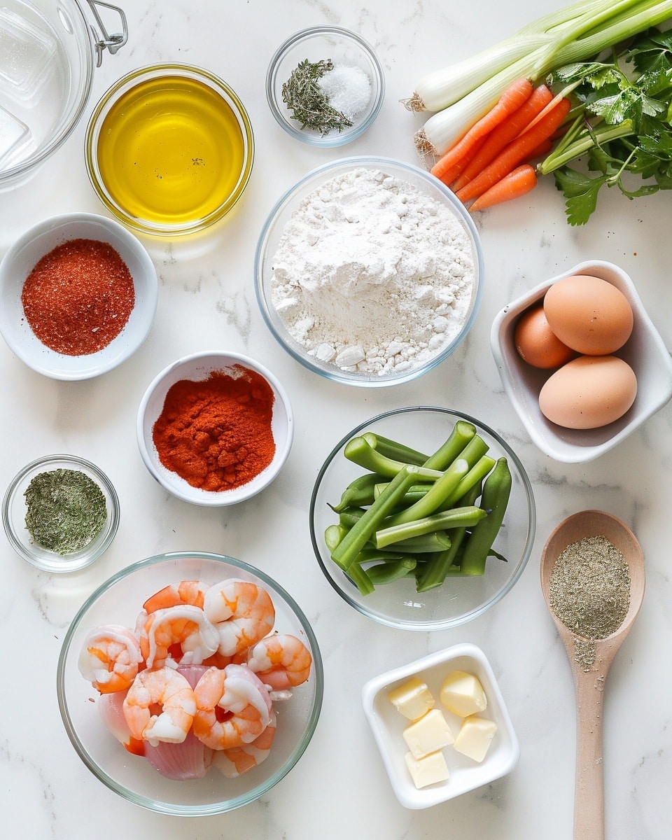 White bowl filled with a single serving of rich shrimp and sausage gumbo, showcasing plump shrimp, tender sausage slices, diced tomatoes, and green bell pepper pieces immersed in a deeply seasoned, slightly thickened broth, garnished with freshly chopped parsley, placed on a pristine white plate atop a white marble surface, close-up angled view emphasizing the textures and vibrant colors of the ingredients, natural lighting highlighting the steam rising, styled like an individual portion from a food blog, photo taken with an iphone --ar 4:5 --v 7