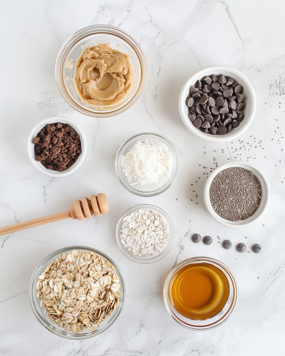 Single white plate presenting one oat and nut energy bite drizzled with dark chocolate, close-up image capturing the dense, chewy texture with visible oats, chopped nuts, and chocolate chips throughout, accentuating the rich interior and glossy chocolate drizzle, styled on a white marble surface with natural light, intimate plated serving photo taken with an iphone --ar 4:5 --v 7
