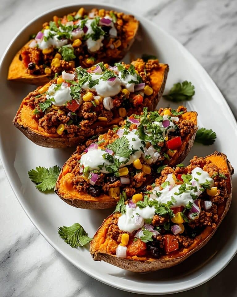 Ground Turkey Stuffed Sweet Potatoes Recipe