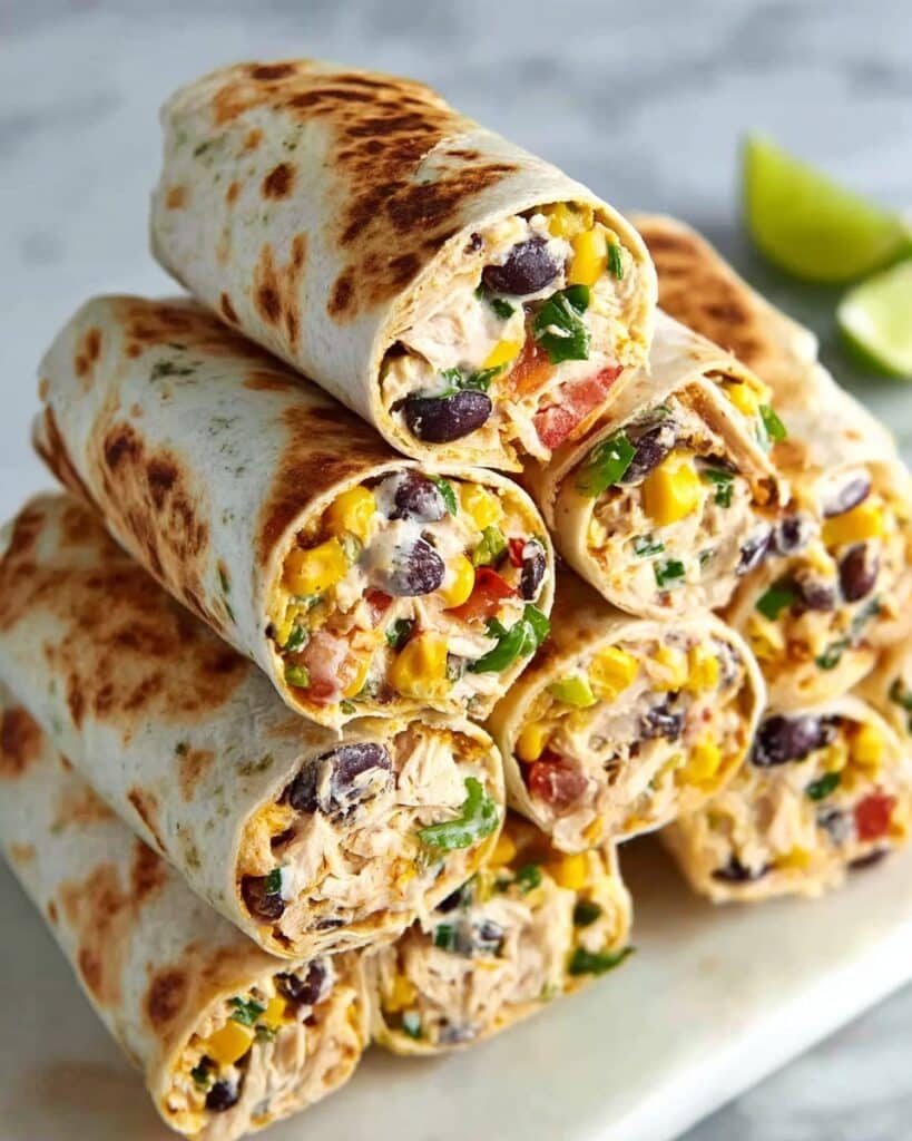 Southwest Cream Cheese Chicken Wraps Recipe