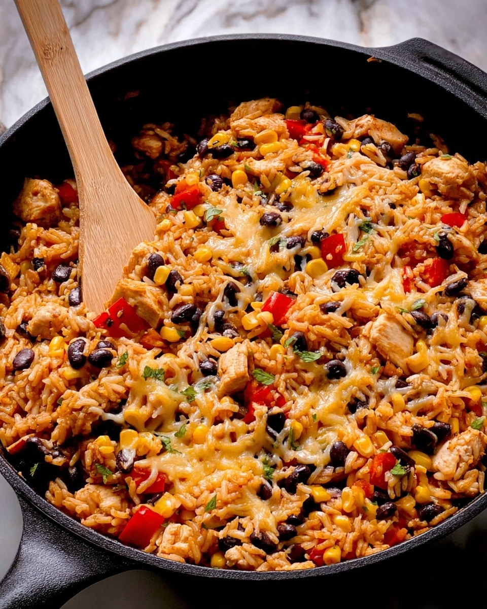 Southwestern Chicken Orzo and Black Bean Skillet Recipe