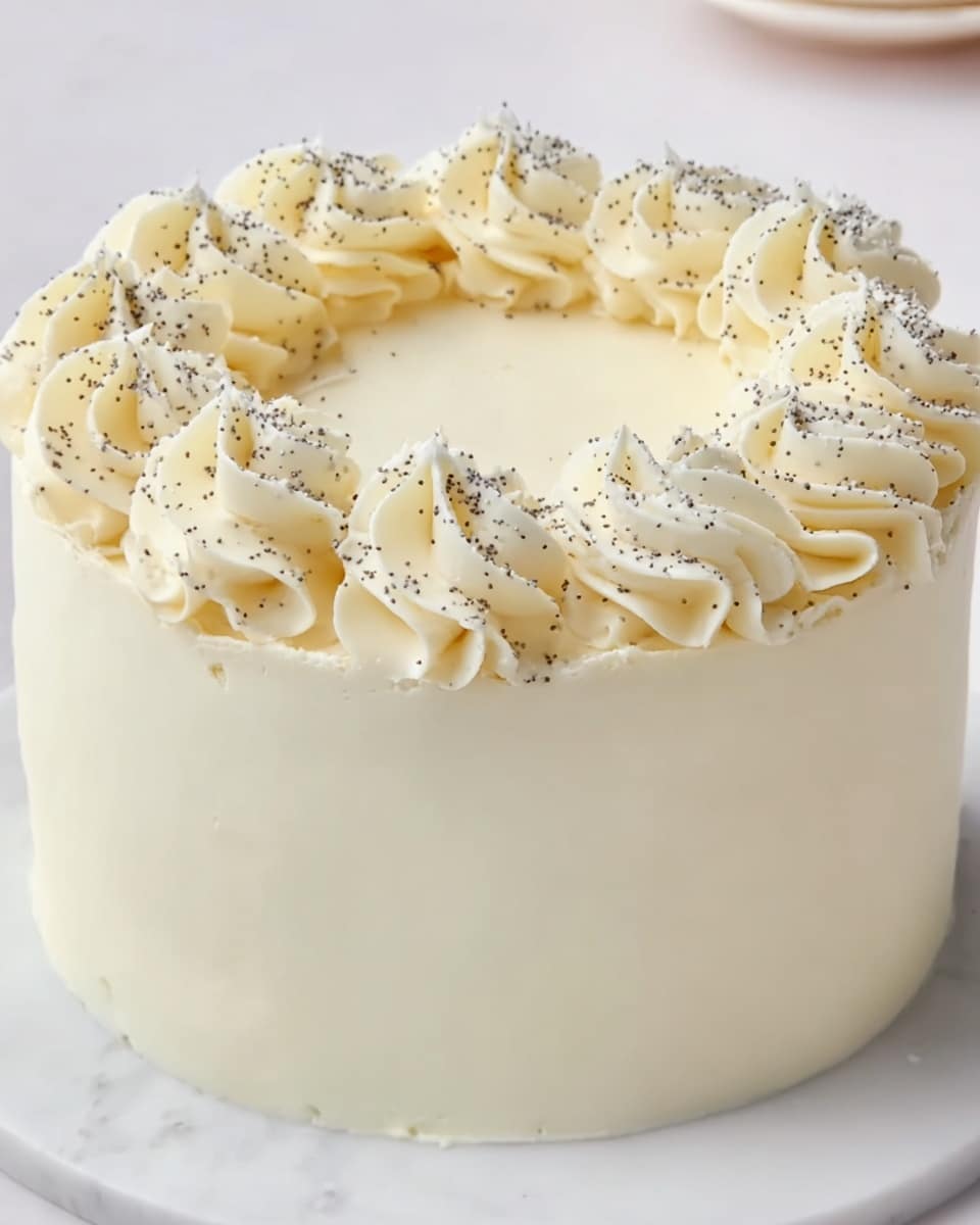 Lemon Poppy Seed Cake with Cream Cheese Frosting Recipe