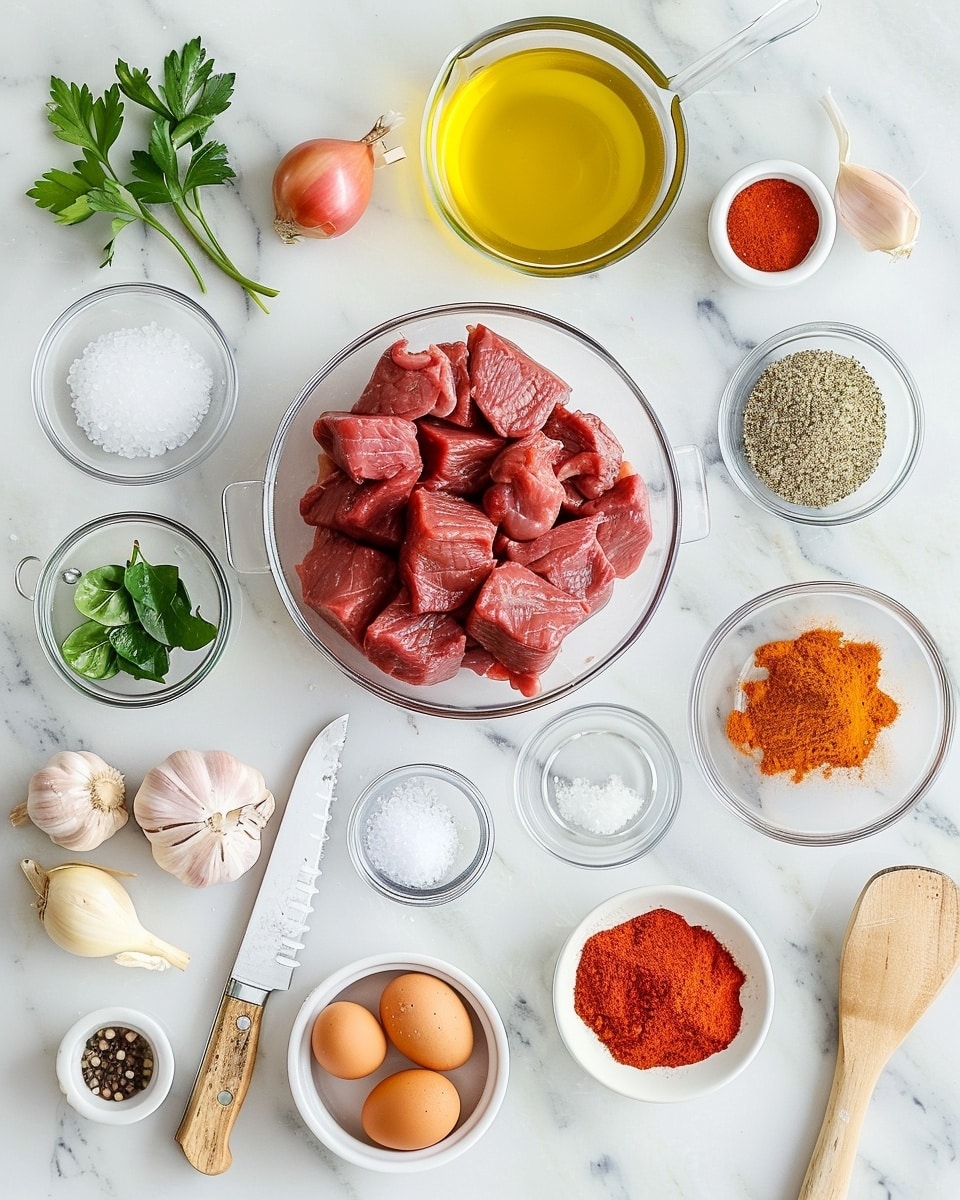 Single white bowl containing one serving of rich, tender beef chunks coated in a thick, dark red-brown spicy sauce with visible chili flakes and fresh cilantro leaves sprinkled on top, close-up angled shot revealing the glossy texture of the sauce and the juiciness of the meat pieces, placed on a white marble background, natural lighting capturing the depth and vibrant colors, styled as an intimate plated serving photo taken with an iphone --ar 4:5 --v 7