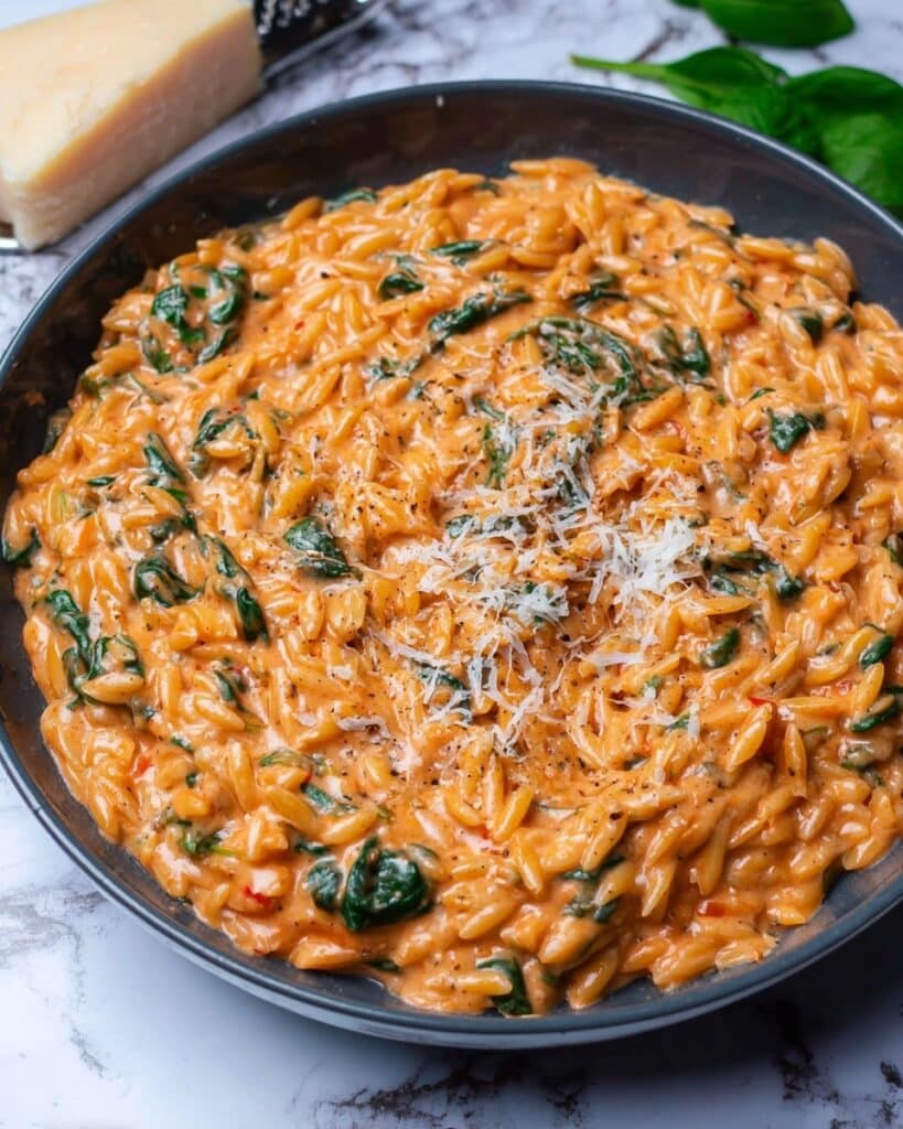 One Pot Creamy Tomato Orzo Recipe
