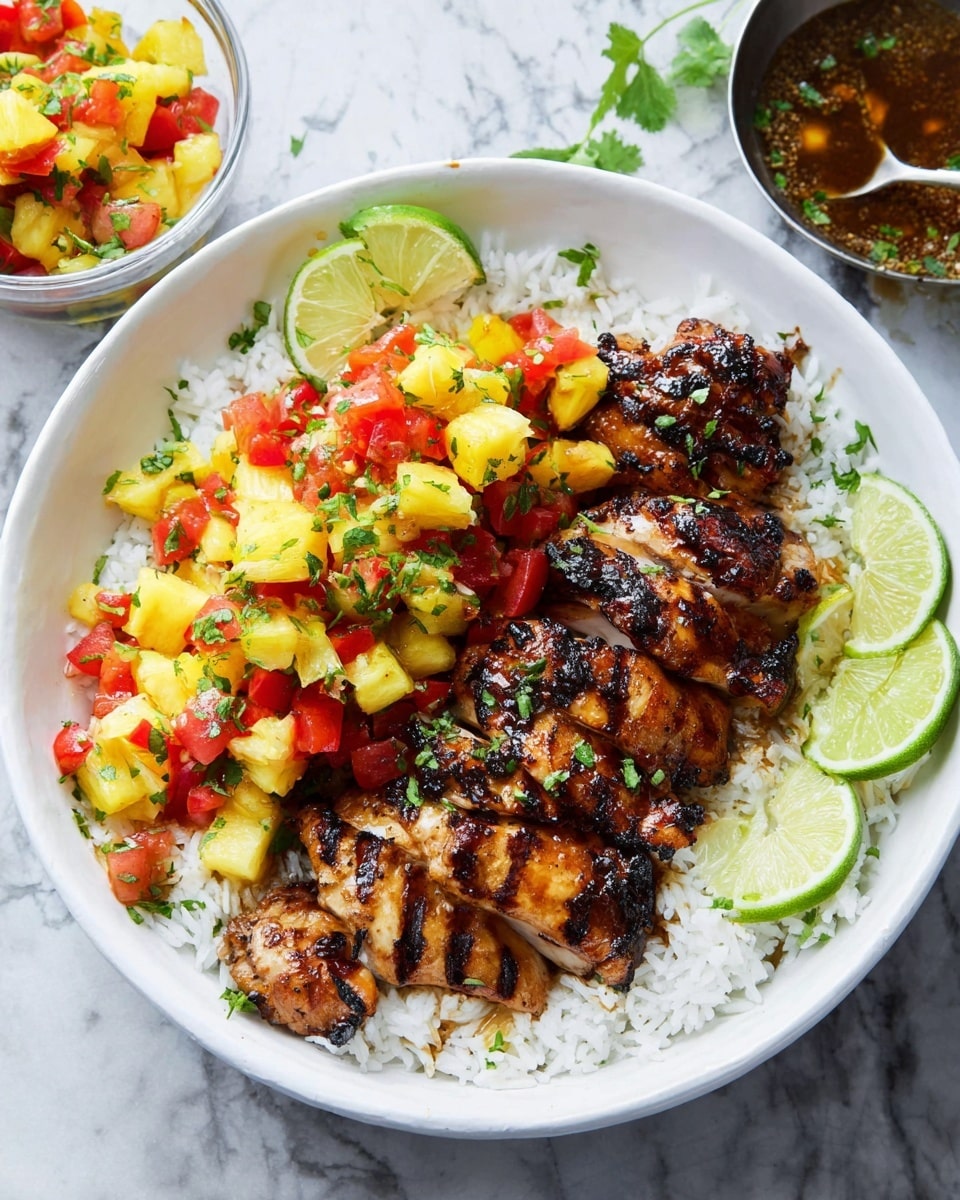 Grilled Pineapple Chicken and Rice Recipe