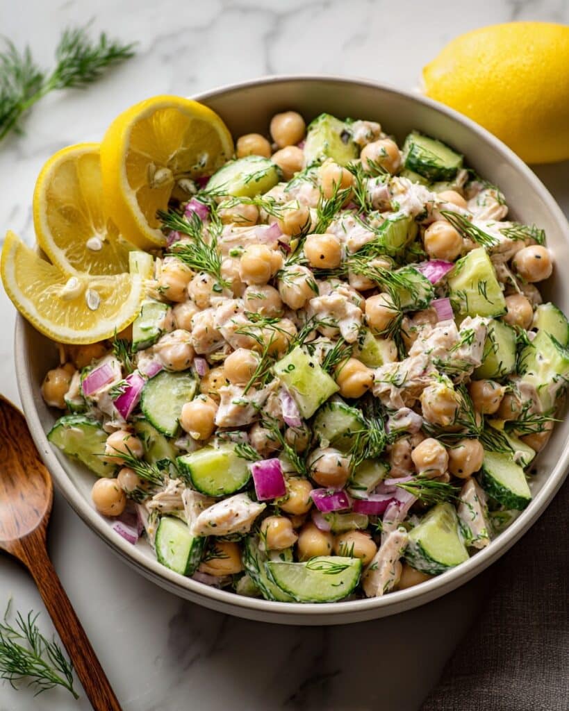 Healthy Tuna Garbanzo Bean Salad Recipe
