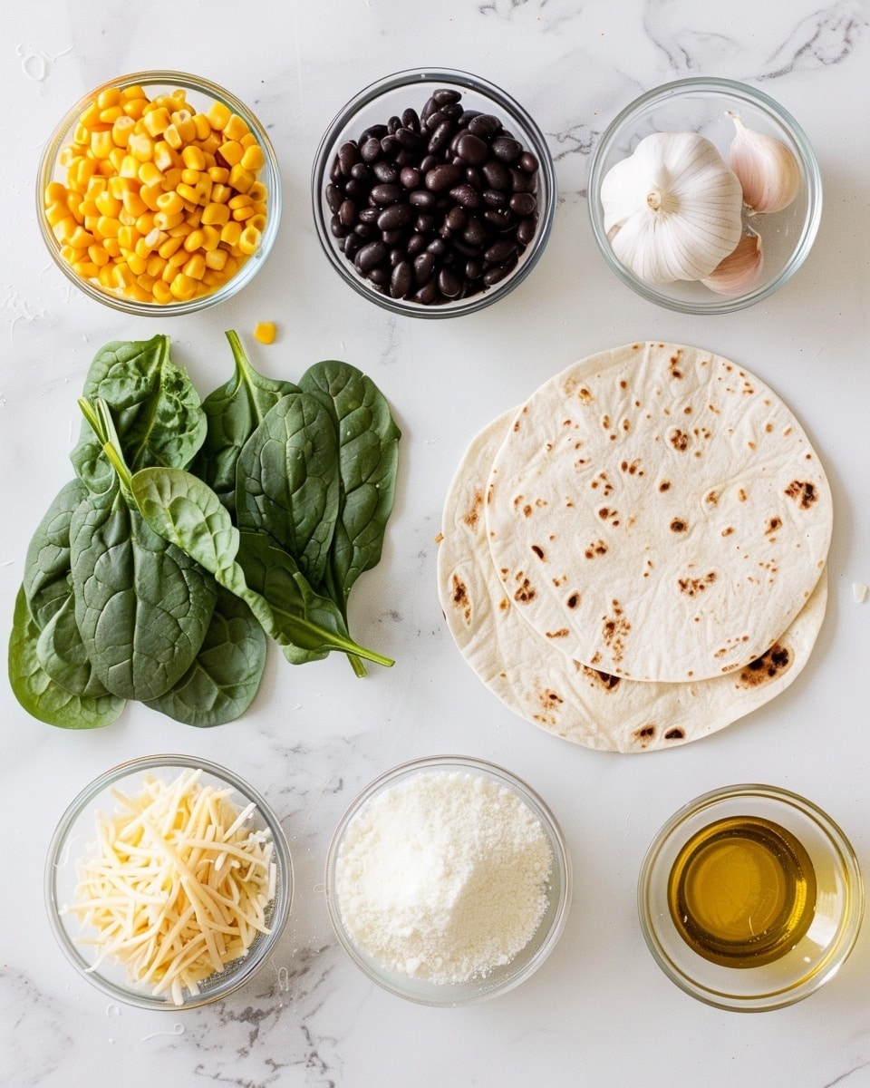 Single white plate with one half of a soft flour tortilla burrito filled with seasoned black beans, sweet corn, melted cheese, fresh spinach, and sautéed onions, the cross-section revealing vibrant layers and textures of the filling, garnished with a wedge of lime in the background and a sprig of cilantro off to the side, naturally lit on a white marble surface, intimate close-up food blog style photo taken with an iphone --ar 4:5 --v 7