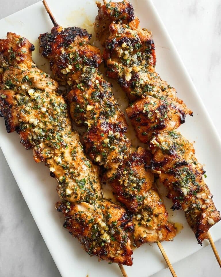 Ranch Garlic Parmesan Chicken Skewers Recipe