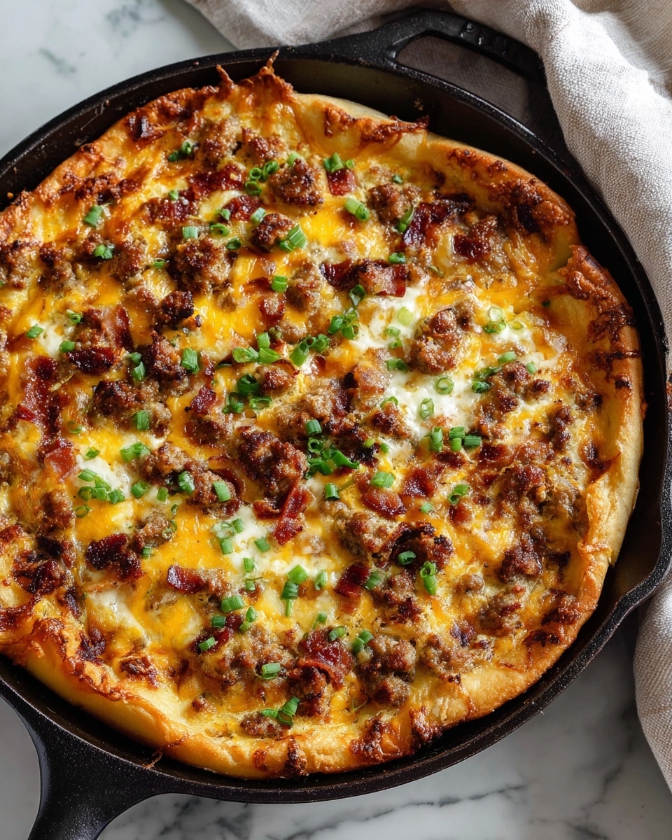 Single white plate featuring one slice of savory breakfast quiche with a golden-brown flaky crust, layers of creamy egg custard filled with browned sausage pieces and melted cheddar cheese, topped with fresh green onion slices, close-up angled view revealing the soft, airy interior texture and well-defined layers, set on a white marble surface under natural light, styled for an inviting food blog presentation, photo taken with an iphone --ar 4:5 --v 7