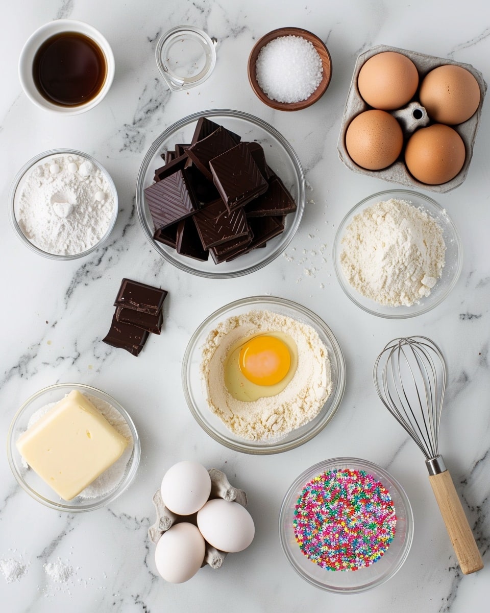 Single white plate holding one oval-shaped butter cookie half-dipped in smooth dark chocolate topped with colorful round sprinkles, close-up angled view emphasizing the ridged texture of the cookie and glossy chocolate coating, white marble background softly lit by natural light, styled as an inviting individual serving for a food blog, photo taken with an iphone --ar 4:5 --v 7