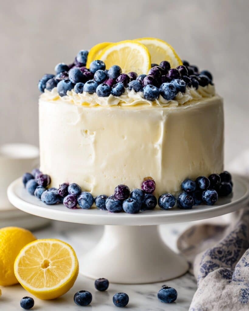 Lemon Blueberry Layer Cake Recipe