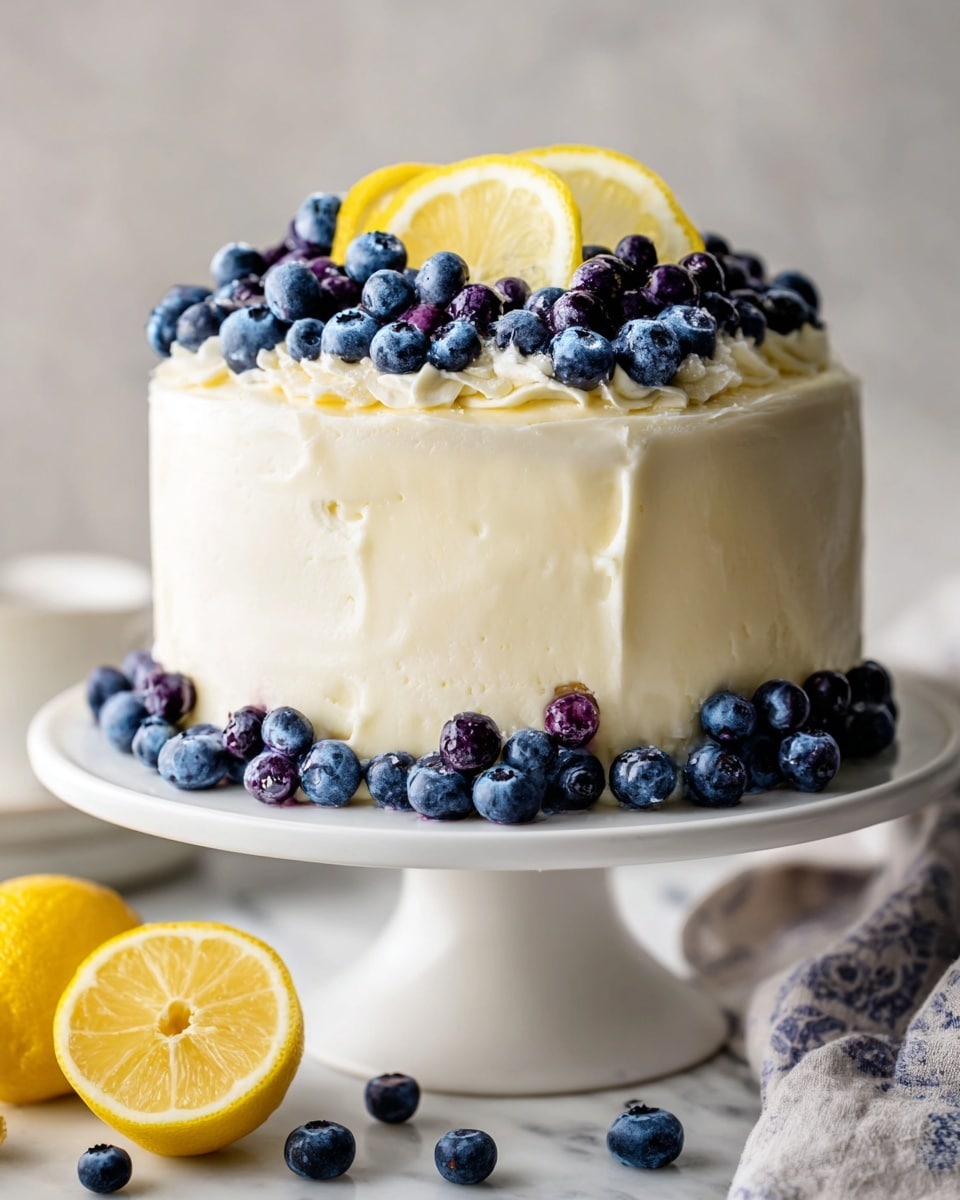Lemon Blueberry Layer Cake Recipe