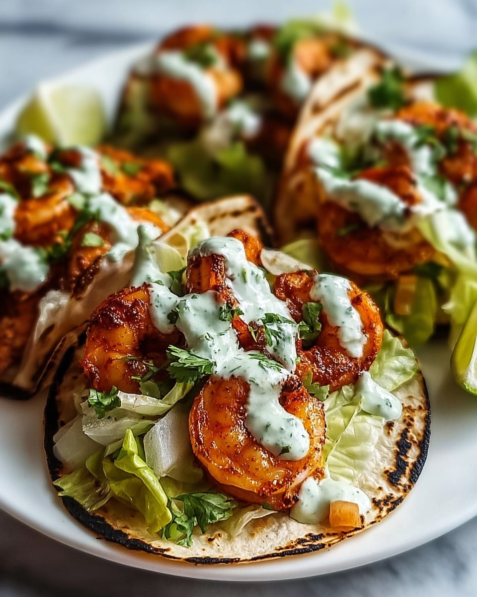 Spicy Shrimp Tacos with Crema Recipe