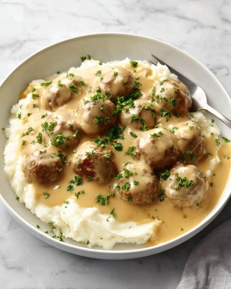 Vegan Swedish Meatballs in Creamy Gravy Recipe