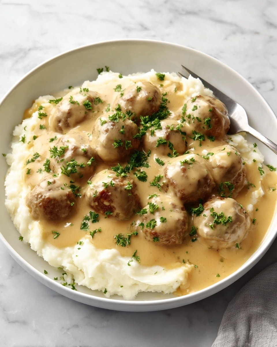 Vegan Swedish Meatballs in Creamy Gravy Recipe
