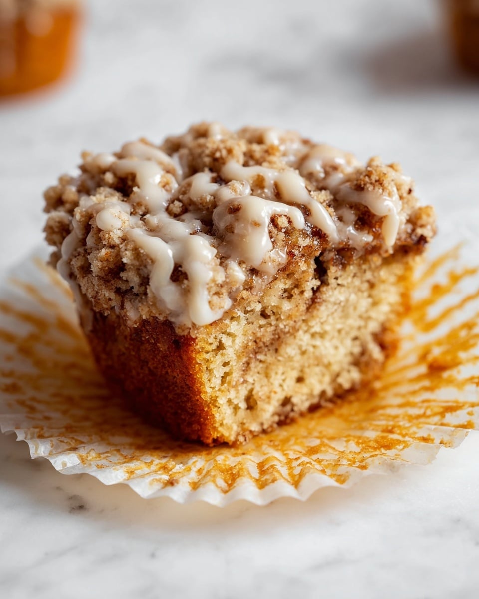 White plate filled with a full batch of freshly baked pumpkin chocolate chip muffins, all topped with a generous drizzle of white icing and a cinnamon sugar crumble, arranged neatly to showcase their moist texture and rich chocolate pockets, photographed from a 3/4 angle on a white marble surface with natural lighting, professional food magazine hero shot photo taken with an iphone --ar 4:5 --v 7