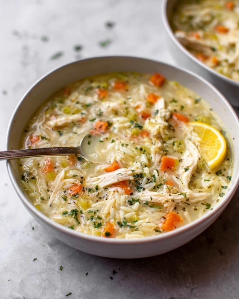 Lemon Chicken Orzo Soup Recipe